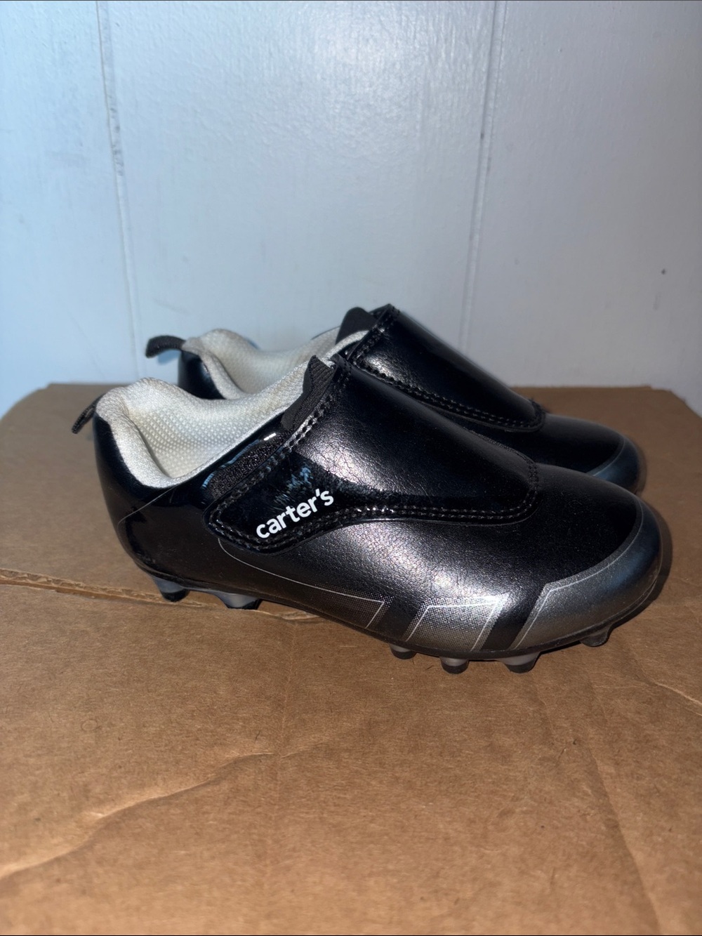 Carter's Black Kids Soccer cleats size 10